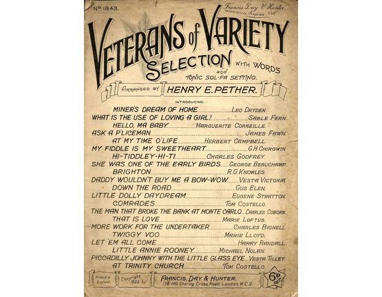 9 | Veterans of Variety Selection, arranged by Henry E Pether