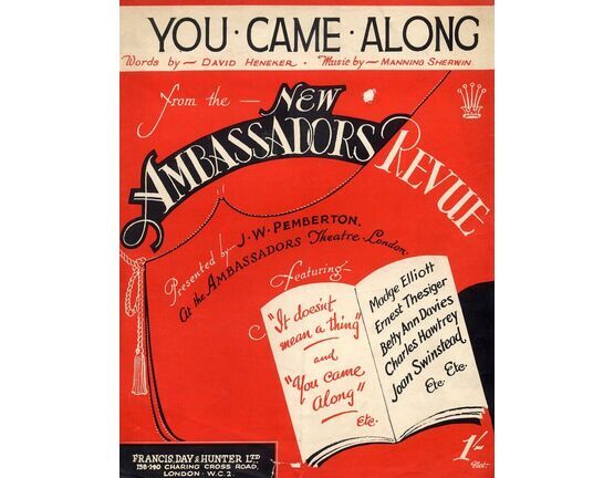 9 | You Came Along - Song from the New Ambassadors Revue