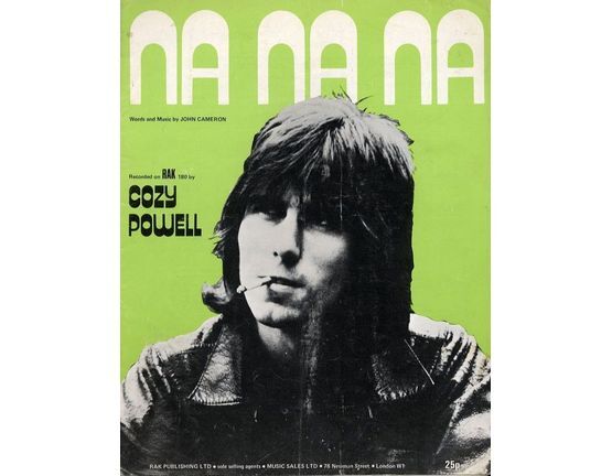 90 | Na na na - Recorded on RAK 180 by Cozy Powell - For Piano and Voice with chord symbols