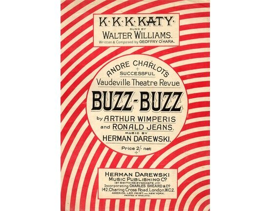 9022 | K-K-K-Katy - Song Sung by Walter Williams - Andre Charlots Successful Vaudeville Theatre Revue Buzz-Buzz