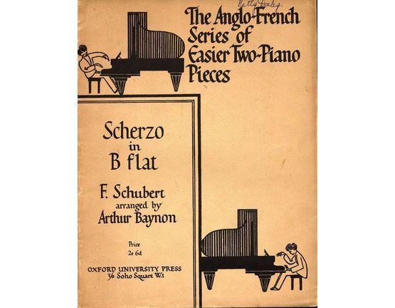 9158 | Scherzo in B flat - Arranged for Two Pianos - The Anglo French Series of Easier Two Piano Pieces