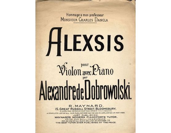 9165 | Alexsis - For Violon avec Piano