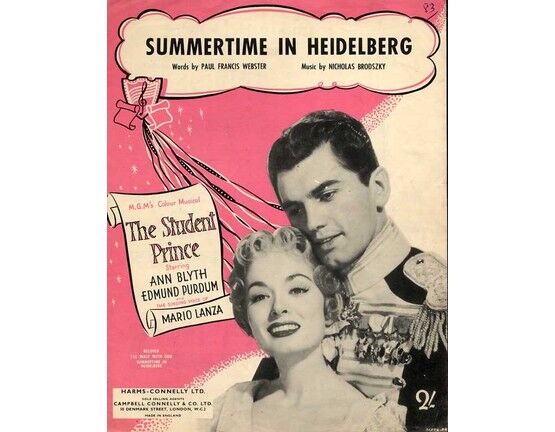 9178 | Summertime in Heidelberg -  from "The Student Prince" - Featuring Ann Blyth and Edmund Purdum