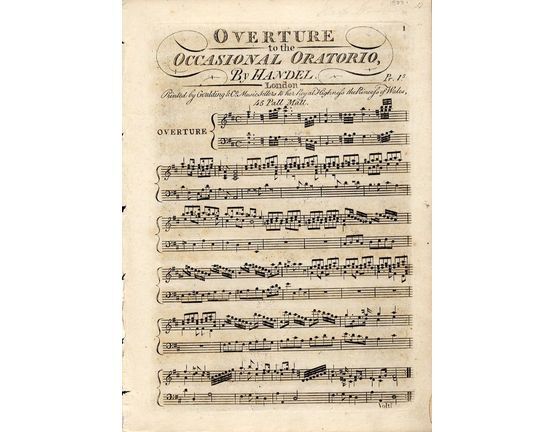 9188 | Overture to the Occasional Oratorio - For PianoForte Solo