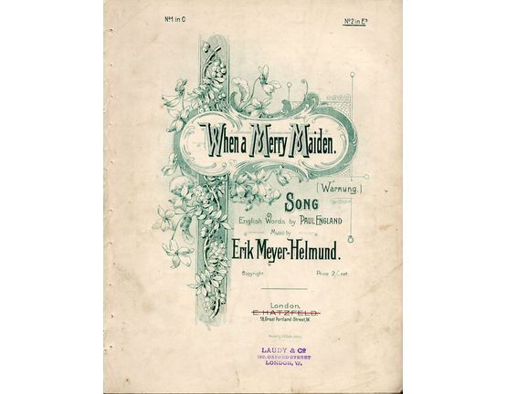 9300 | When a Merry Maiden - Warnung (Spanisch) - No. 2 in key of E flat