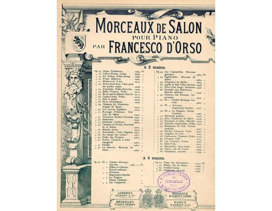 9318 | Tendre Message - Gavotte for Piano - From ''Morceaux de Salon' - Op. 50, Nr. 1