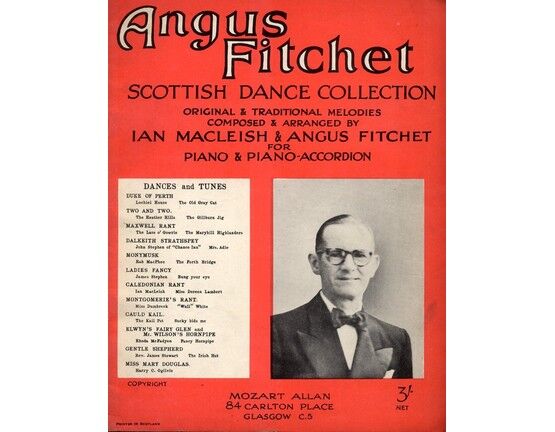 9350 | Angus Fitchet Scottish Dance Collection - Original & Traditional Melodies composed & arranged for Piano & Piano Accordion - Featuring Angus Fitchet