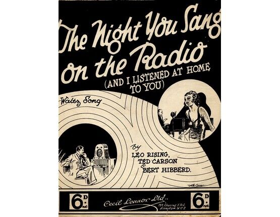 9386 | The Night You Sang on the Radio (And I Listened at Home to You) - Song