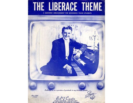9438 | The Liberace Theme - A Simplified arrangement for beginning Piano Students