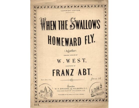 9477 | When the Swallows Homeward Fly (Agathe) - Song