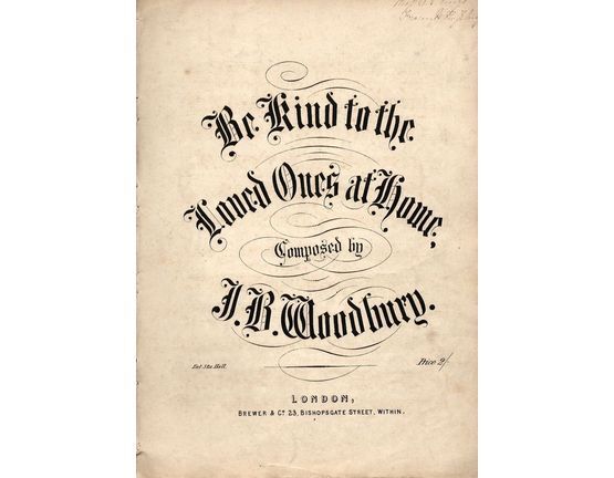 9486 | Be Kind to the Loved Ones at Home - For Piano and Voice