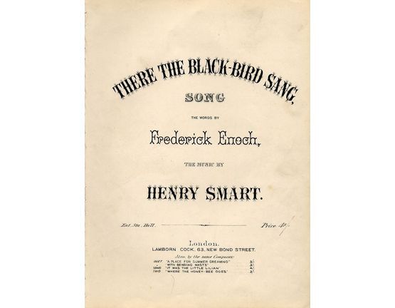 9508 | There the Black-Bird Sang - Song for Piano and Voice