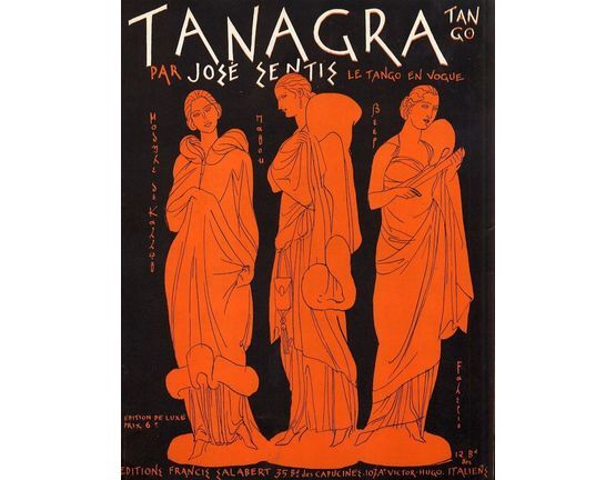 9602 | Tanagra - Tango Milonga - For Piano Solo - Dedicated to Mr and Mrs Bjorkman or Falsterbo - French Edition