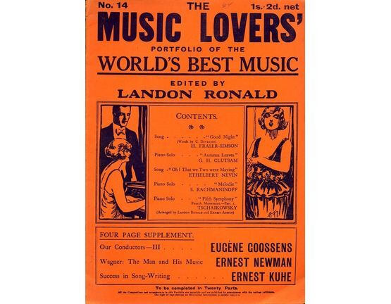 9717 | The Music Lovers' Portfolio of the World's Best Music - No. 14 - For Piano and Voice