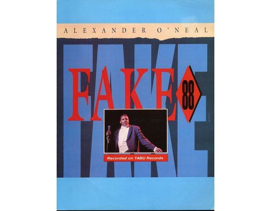 9773 | Fake - Recorded by Alexander O'Neal on TABU Records - Meldoy Line with Guitar Chord symbols