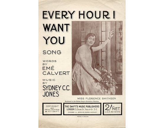 9793 | Every Hour I Want You - Song - Featuring Miss Florence Smithson