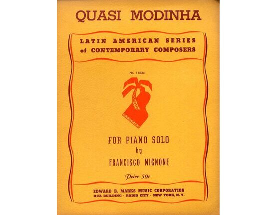 9808 | Quasi Modinha - Latin American Series of Contemporary Composers - for Piano Solo - No. 11834