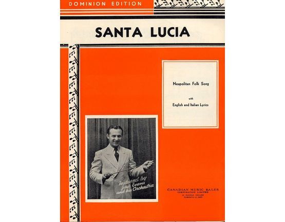 9809 | Santa Lucia - Neopolitan Folk Song with English and Italian Lyrics - Featured by Jack Evans and his Orchestra