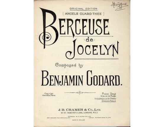 9822 | Berceuse de Jocelyn - For the Organ - Original Edition (Angels Guard Thee)