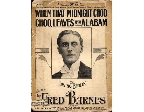 9859 | When That Midnight Choo Choo Leaves for Alabam - Fred Barnes