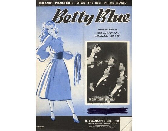 9977 | Betty Blue - Song - As performed by Donald Peers, The Five Smith Brothers