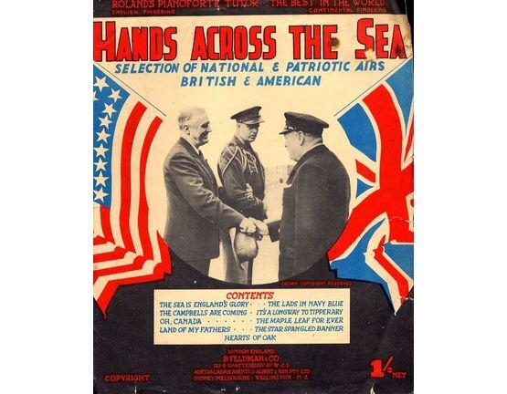 9977 | Hands Across The Sea - Selection of National & Patriotic Airs British and American - Featuring Roosevelt and Churchill