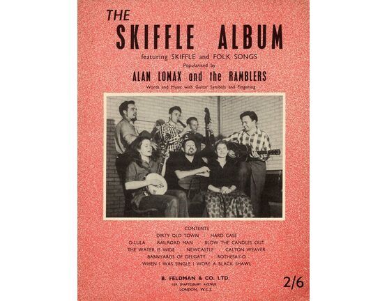 9977 | The Skiffle Album - Featuring skiffle and folk songs popularised by Alan Lomax and the Ramblers, with words and music with guitar symbols and fingering