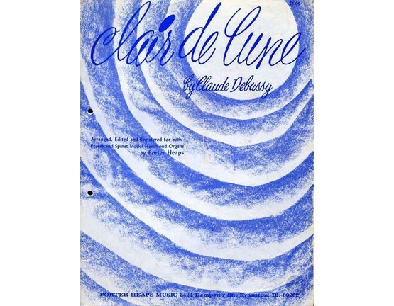 9980 | Clair de Lune - Arranged, edited and registered for both Present and Spinet Model Hammond Organs